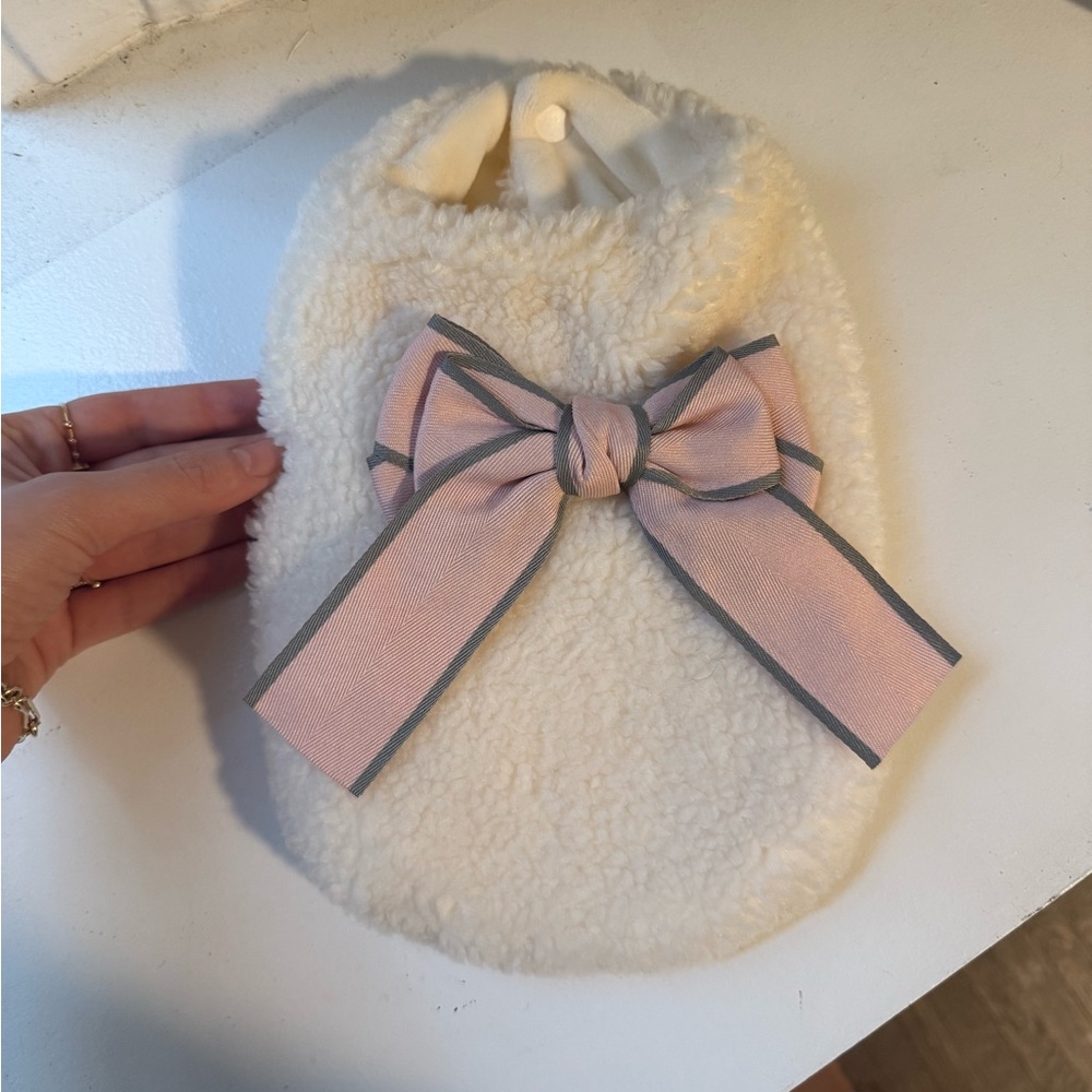 Dog Shearling/Fleece Bow Jacket